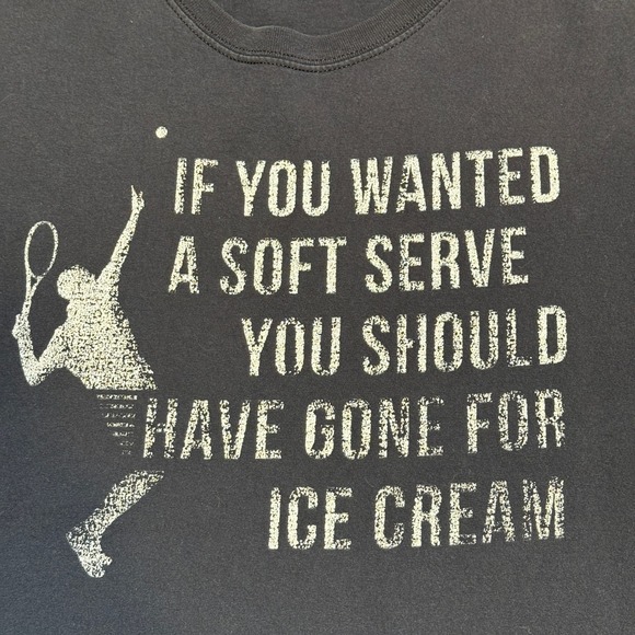 Funny Tennis Graphic T Shirt If You Wanted a Soft Serve Quote Tee Unisex - Picture 3 of 9